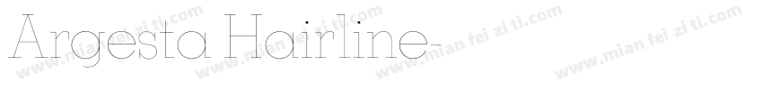 Argesta Hairline字体转换